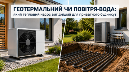 Геотермальний чи повітря-вода: який тепловий насос справді вигідніший для приватного будинку? Геотермальний чи повітря-вода: який тепловий насос справді вигідніший для приватного будинку?